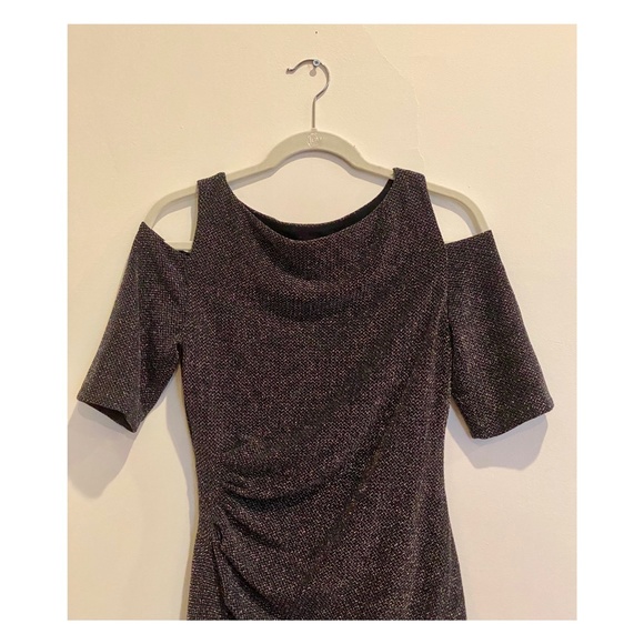 Ralph Lauren Navy Blue Off-Shoulder Sparkly Dress - Picture 4 of 5